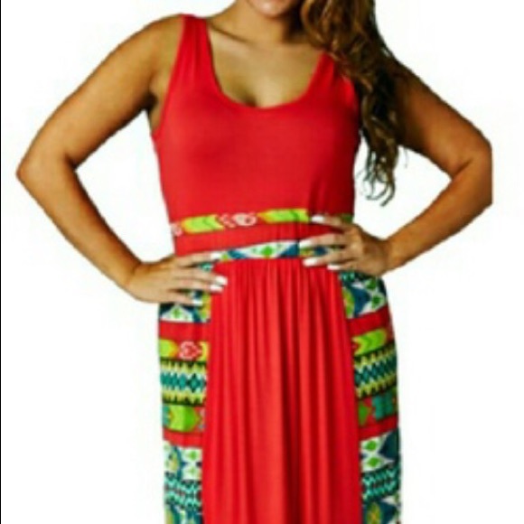 Aztec Print Maxi Dress - Picture 3 of 3
