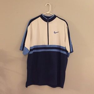 Nike short sleeve zip down basketball warmup shirt