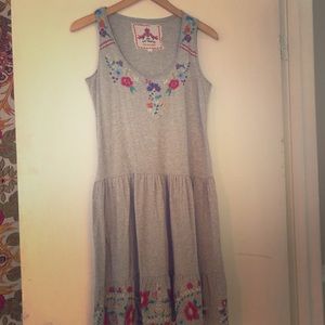 Grey and embroidered dress