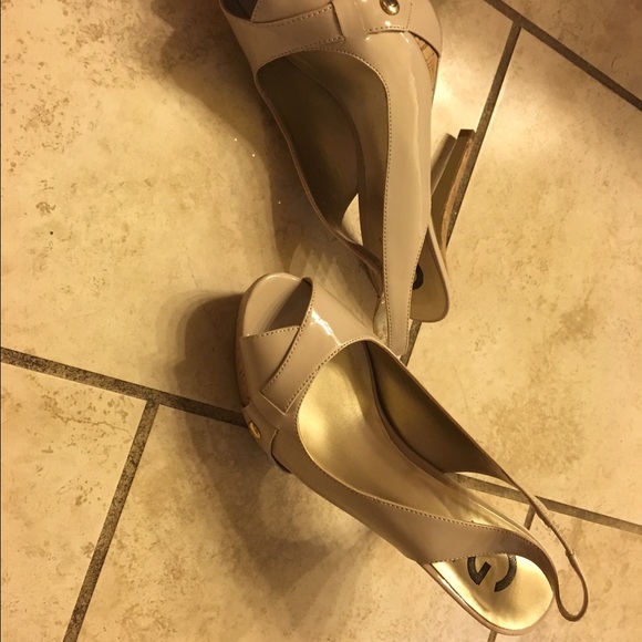 Worn Once! Nude Platform Pumps by Guess - Picture 2 of 4