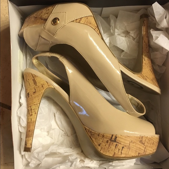 Worn Once! Nude Platform Pumps by Guess - Picture 3 of 4