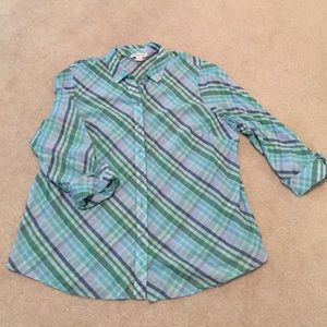 Soft Coldwater Creek plaid button down