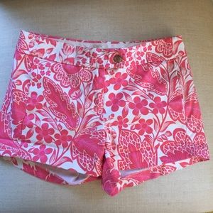 J.Crew Pink and White Patterned Shorts Size 00