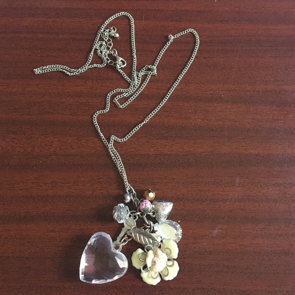 Long chunky silver necklace