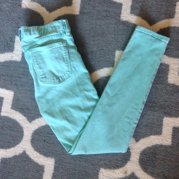 Jcrew mint toothpick jeans sz 24