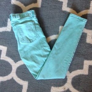 Jcrew mint toothpick jeans sz 24