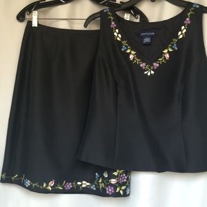 Adorable Ann Taylor silk top and skirt