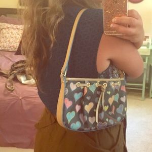 Dooney and Bourke small heart pattern purse