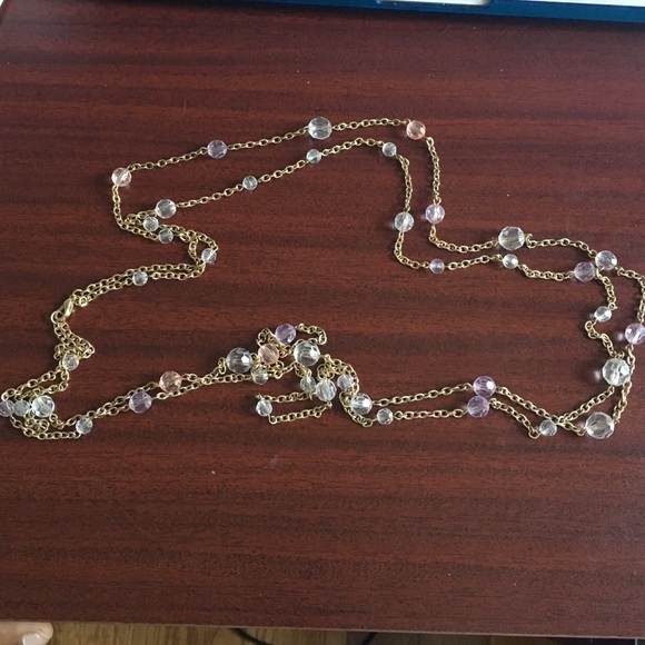 Two layer gold necklace
