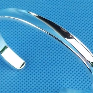 Sterling Silver Concave bracelet cuff