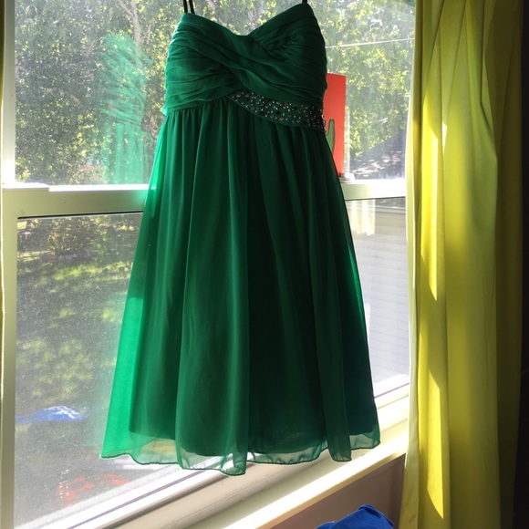 green formal dress