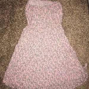Pink with grey flowers swimsuit coverup
