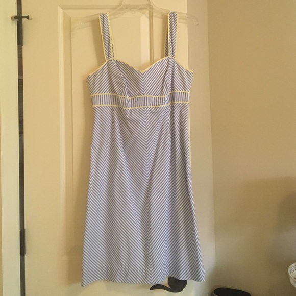 Lilly Pulitzer blue and white striped dress