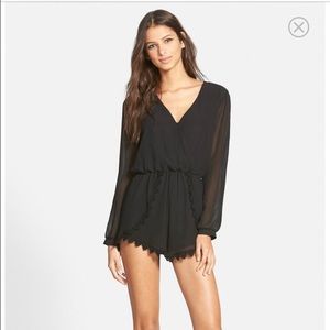 ASTR black lace romper - size XS
