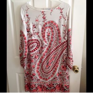 Orange and Cream Old Navy Dress