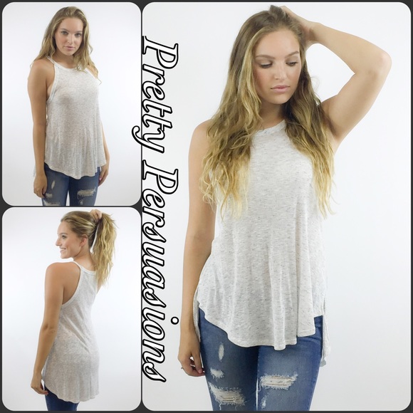 SOLD OUT Speckled Loose Fitted Sleeveless Tank Top - Picture 2 of 4