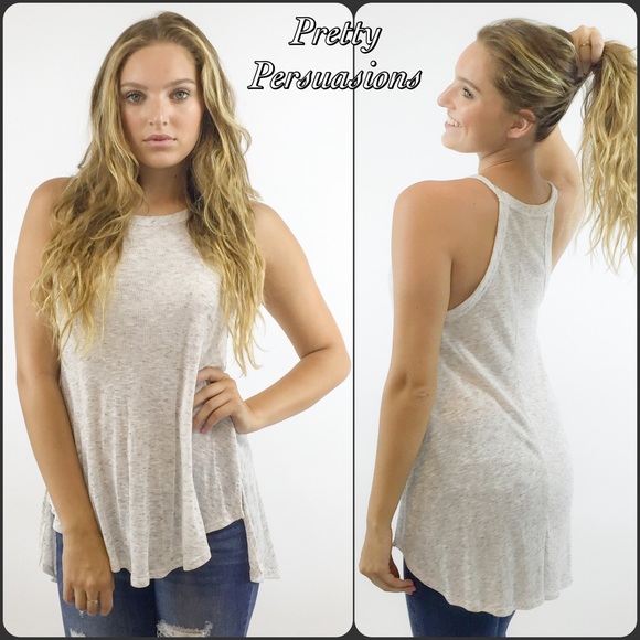 SOLD OUT Speckled Loose Fitted Sleeveless Tank Top - Picture 4 of 4