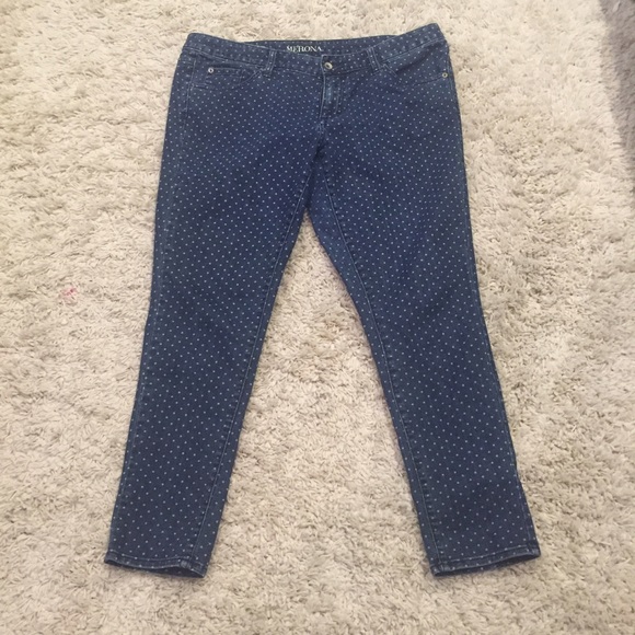 Size 14 polka dot mini jeans plus size