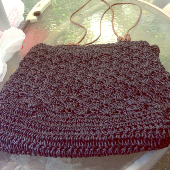 Black Straw purse with lots of room NICE!
