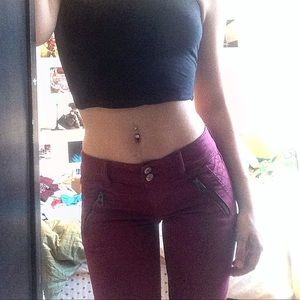 Burgundy Skinny Jeans