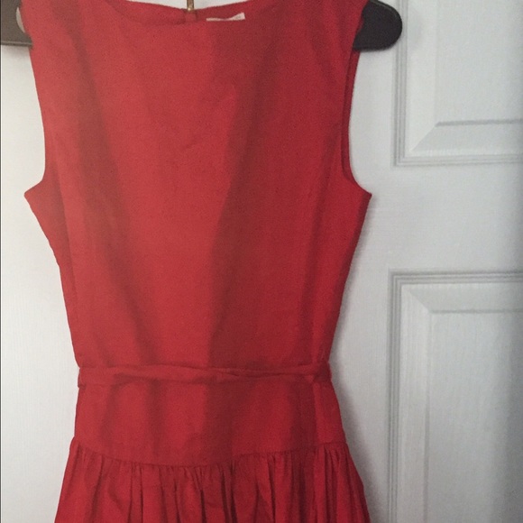 Red sleeveless CrewCuts dress