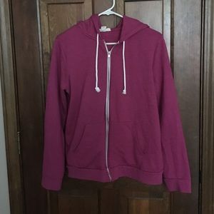 Forever 21 Pink Zip-Up Sweatshirt/Jacket