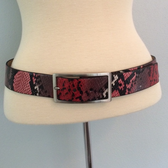 Nine West faux snake skin belt