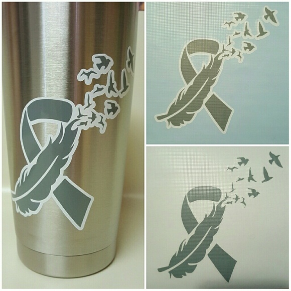 Cancer ribbon decal