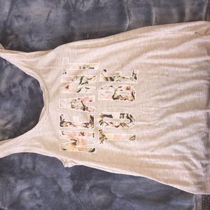 Old Navy "Meant to be" tan/floral tank top