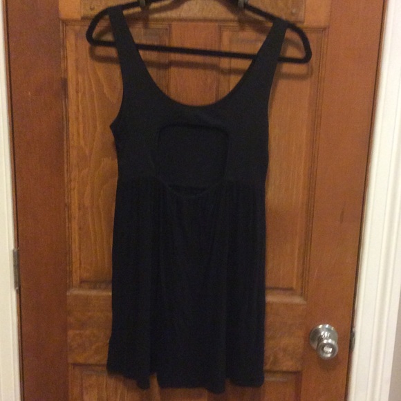 Forever 21 "I Love H81" Black Dress with Cutouts - Picture 2 of 3