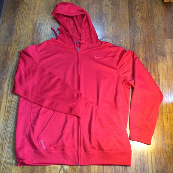 Red Nike Zip Up Hoodie