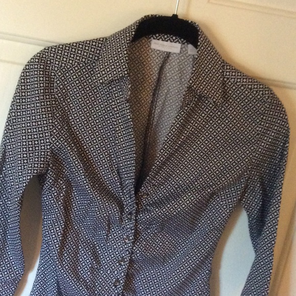NY & Co Black and white dress shirt