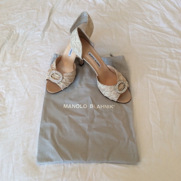 Lace Manolo Blahnik Heels