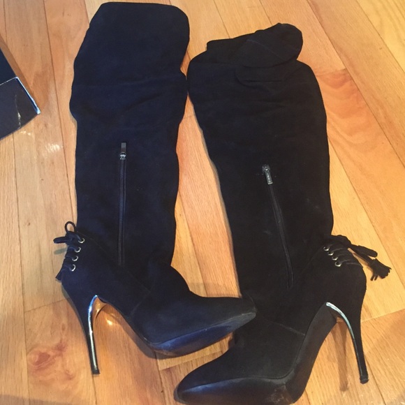 Colin Stuart suede fringe boots - Picture 2 of 2