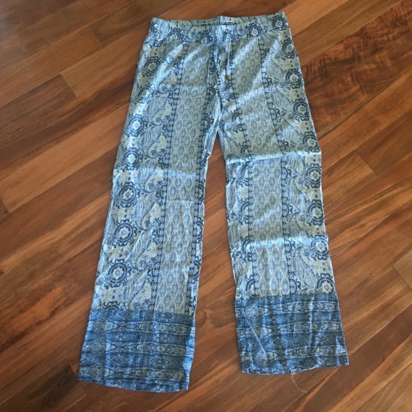 Blue Boho Pants