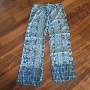 Blue Boho Pants