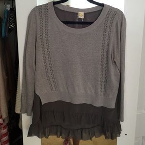 Anthropologie grey sweater