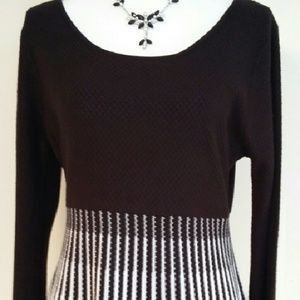 Black & White sweater dress, lightweight.