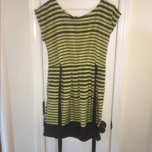 Black and yellow dress.