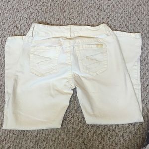Pale yellow seven7 capris