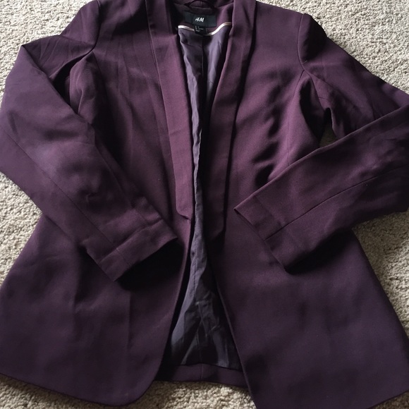 H&M Jackets & Coats - Plum Boyfriend Blazer H&M Jackets & Coats - Plum Boyfriend Blazer