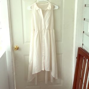A vintage cream high low dress.