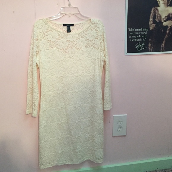 Cream lace dress