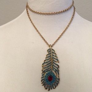 J. Crew Feather necklace