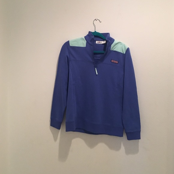 Blue and mint green sweatshirt