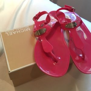 Pink Michael Kors Jelly Sandals