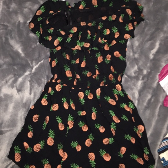 Black , pineapple, stretchy/ elastic romper