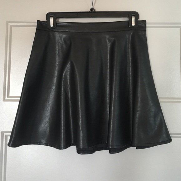 Vegan Leather Skater Skirt
