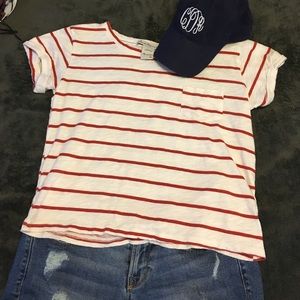 Striped Crop Top Tee