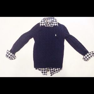 Ralph Lauren Navy Cable Knit!